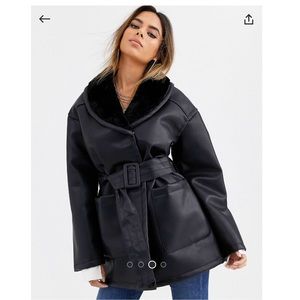 Asos Luxe Leather Look Jacket